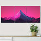 3pcs Vibrant Snow Mountain Colorful Perfect Wall Art Set Canvas Framed 40x60cm - High Quality Print 100% Australian Made Wall Canvas Ready to Hang