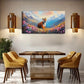 Tiger In Colorful Meadow Scene Wall Art Canvas Office Home Room Framed 120x60cm