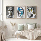3pcs Butterfly & Beauty Character Posters, Metal Print Ready to Hang Art