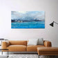 Abstract Art Blue Seaside wall canvas office home room framed 120x60cm