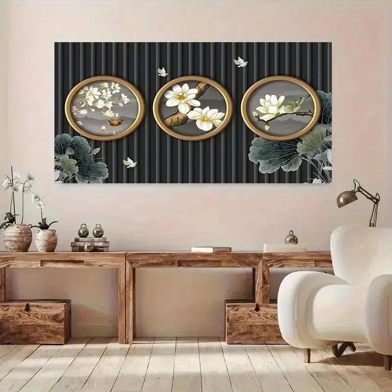 Decoration Realistic Nordic Wall Art Canvas Office Home Room Framed 120x60cm