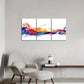 3pcs Fresh Look Color Abstract Smoke Metal Print Ready to Hang Art