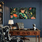 3pcs Woman Embracing Snake Floral Surroundings Metal Print Ready to Hang Art