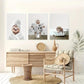 3pcs Sloth Funny Animal Bathroom Metal Print Ready to Hang Art