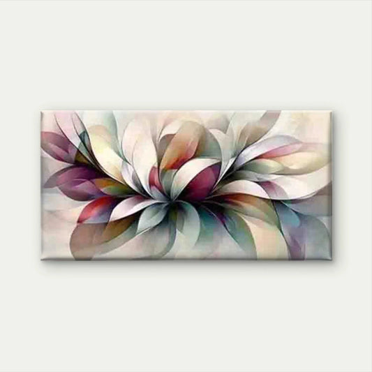 Vibrant Modern Abstract Floral Wall Art Canvas Office Home Room Framed 80x45cm