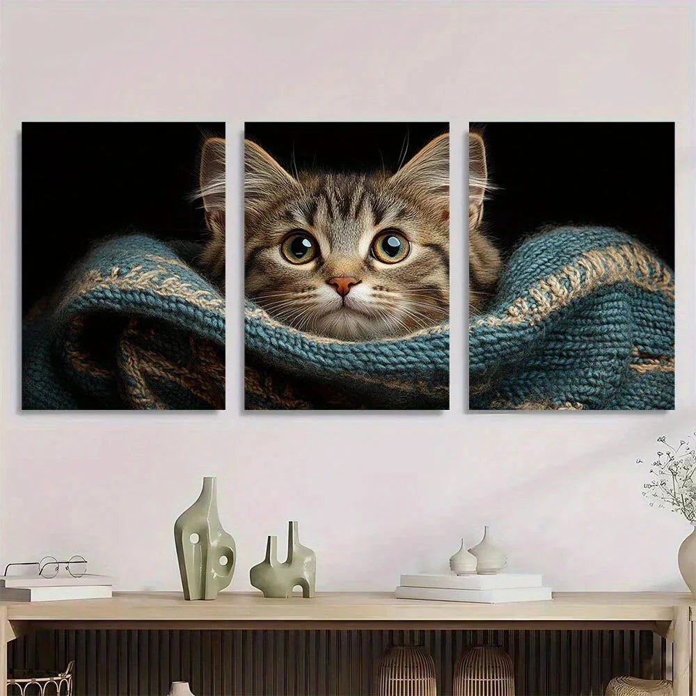 3pcs Logo Cute Animal Farmhouse Metal Print Ready to Hang Art