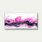 Pink And Black Ink Abstract Wall Art Canvas Office Home Room Framed 120x60cm