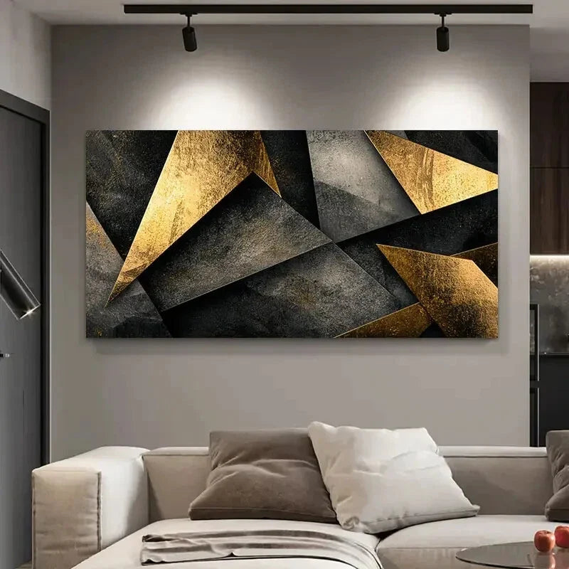 Geometric Abstract Décor Wall Art Canvas Office Home Room Framed 120x60cm