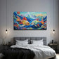 Vibrant Two Fish Wall Art Canvas Office Home Room Framed 80x45cm
