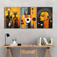 3pcs Display African Ethnic Murals, Abstract Metal Print Ready to Hang Art