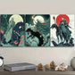 3pcs The Queen of Death, Wall Art Set Canvas Framed 40x60cm - High Quality Print 100% Australian Made Wall Canvas Ready to Hang
