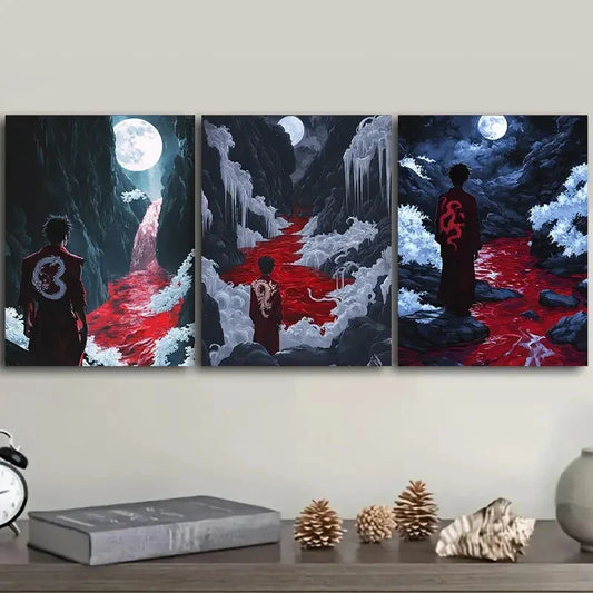 3pcs  Dark Lord of hell Metal Print Ready to Hang Art