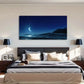 Moon Night Ocean Natural Wall Art Canvas Office Home Room Framed 120x60cm