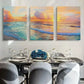 3pcs Sunset Ocean Beach Canvas Framed 40x60cm - High Quality Print 100% Australian Made Wall Canvas Ready to Hang