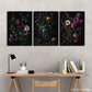3pcs Dark Floral Decoration Horror Poster Metal Print Ready to Hang Art