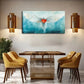 Realistic White Bird Red Décor Wall Art Canvas Office Home Room Framed 120x60cm