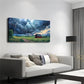 Dramatic Lightning Stormy Cloud Wall Art Canvas Office Home Room Framed 120x60cm