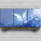 3pcs Butterfly Moon Blue Theme Metal Print Ready to Hang Art