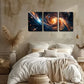 3pcs  Stunning Galaxies Wall Art Set Canvas Framed 40x60cm - High Quality Print 100% Australian Made Wall Canvas Ready to Hang