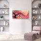 Pink Japanese Blossom Tree Art Wall Art Canvas Office Home Framed 120x60cm