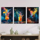 3pcs Cocktail posters, fruit wine   Metal Print Ready to Hang Art