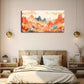 Vibrant Red & Orange Cactus Wall Art canvas office home room framed 120x60cm