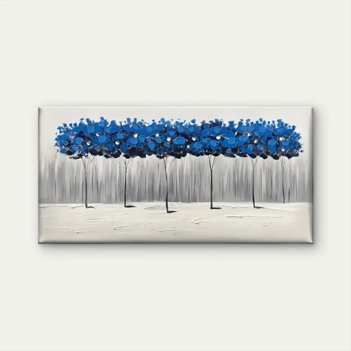 Blue Tree Abstract Wall Art Canvas Office Home Room Framed 120x60cm