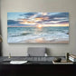 Ocean Sunset Sky Seascape Wall Art wall canvas office home room framed 120x60cm