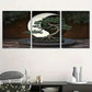 3pcs Three Pieces Of Tranquil Time With Moonlight Metal Print Ready to Hang Art