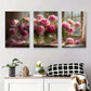 3pcs Pink Peony Vase Triptych Metal Print Ready to Hang Art