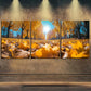3pcs Vibrant Autumn Forest Nature Perfect Wall Art Set Canvas Framed 40x60cm - High Quality Print 100% Australian Made Wall Canvas Ready to Hang