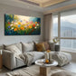 Wildflowers in Pastel Landscape Wall Art Canvas Office Home Room Framed 120x60cm