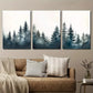 3pcs Forest Trees Silhouette Forest Pine Metal Print Ready to Hang Art