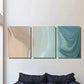 3pcs Abstract Brown Turquoise Decoration Wall Art Set Canvas Framed 40x60cm - High Quality Print 100% Australian Made Wall Canvas Ready to Hang