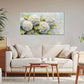 Vibrant Hydrangea Contemporary Wall Art Canvas Office Home Room Framed 120x60cm