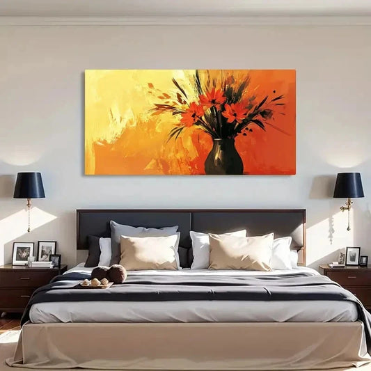 Modern Farmhouse Floral Décor Wall Art Canvas Office Home Room Framed 120x60cm