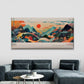 Abstract Mountain Sunset Wall Art Canvas Office Home Room Framed 120x60cm