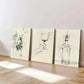 3pcs Vineyard Style Bottle Vintage Abstract Wall Art Set Canvas Framed 40x60cm - High Quality Print 100% Australian Made Wall Canvas Ready to Hang