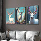 3pcs Deer Forest Triptych Blossoms & Butterflies Wall Art Set Canvas Framed 40x60cm - High Quality Print 100% Australian Made Wall Canvas Ready to Hang