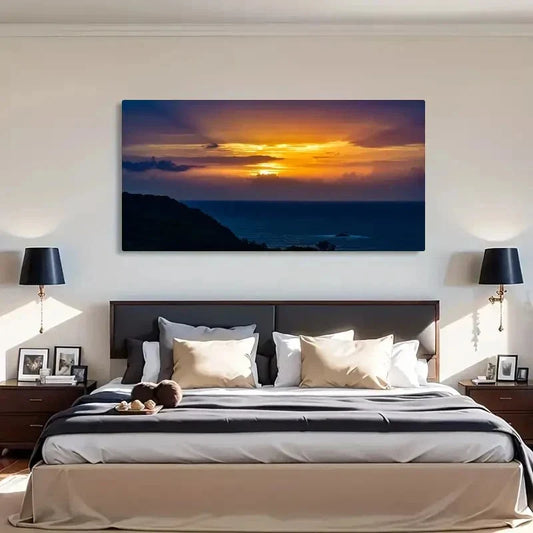 Vintage & Contemporary Seaside Wall Art Canvas Office Home Room Framed 120x60cm