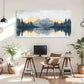 Serene Mountain Lake Reflection Wall Art Canvas Office Home Room Framed 120x60cm