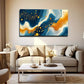 Orange White Interwoven Pattern Wall Art Canvas Office Home Room Framed 120x60cm
