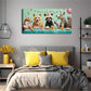 Happy Party Of Animals Perfect Wall Art Canvas Office Home Room Framed 80x45cm