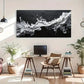 Black & White Contrast Motion Wall Art Canvas Office Home Room Framed 120x60cm
