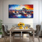 Vibrant Cityscape Changing Wall Art Canvas Office Home Room Framed 120x60cm