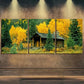 3pcs Autumn Wooden House Forest Nature Perfect Wall Art Set Canvas Framed 40x60cm - High Quality Print 100% Australian Made Wall Canvas Ready to Hang