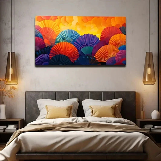 Various Fans Decoration Wall Art Canvas Office Home Room Framed 120x60cm
