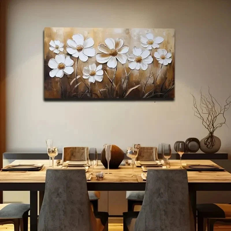 Flowers Landscape Abstract Wall Art Canvas Office Home Room Framed 120x60cm