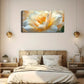 Blooming White Yellow Gradient Wall Art Canvas Office Home Room Framed 120x60cm
