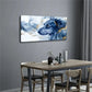 Abstract Blue Dog Vibrant Wall Art Canvas Office Home Room Framed 120x60cm